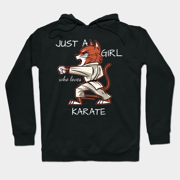 Just A Girl Who Loves Karate Hoodie by Dogefellas